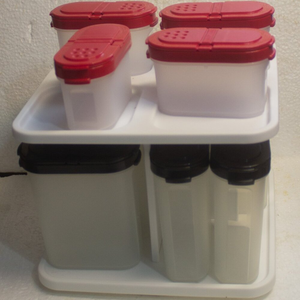 Tupperware Modular Mates Spinning Spice Rack and 10 Containers